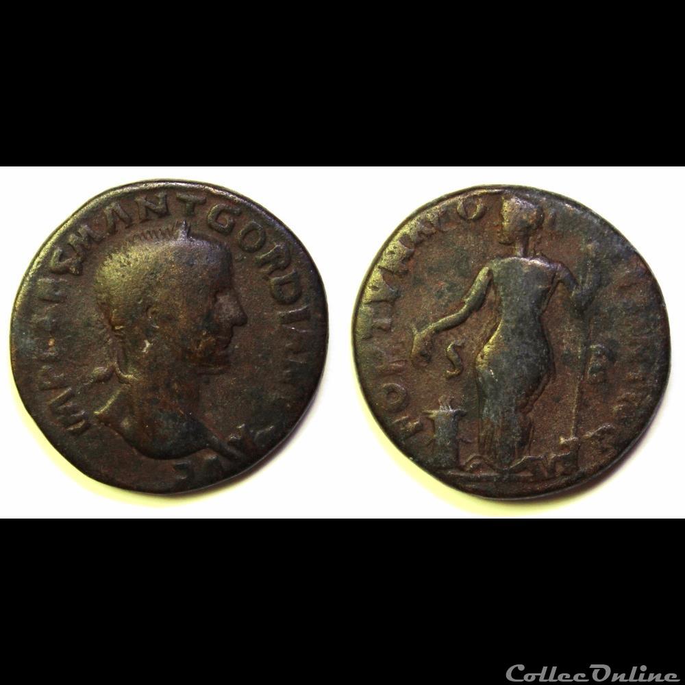 Deuxième émission Gordien AE 27 Lauré Fortune et panthere monnaie antique av jc ap romaine provinciale deuxieme emission gordien ae 27 laure fortune et panthere