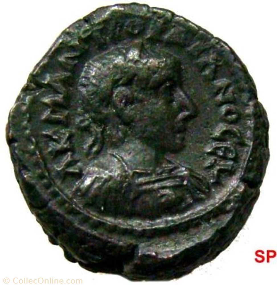 Gordien Auguste an 6 Zeus Amon (buste) monnaie antique av jc ap romaine provinciale gordien auguste an 6 zeus amon buste