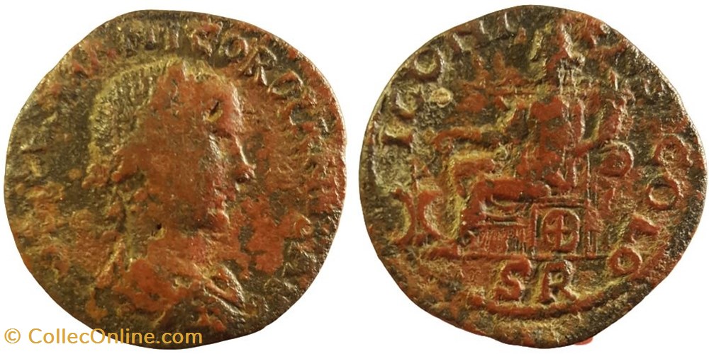AE27 Fortune monnaie antique av jc ap romaine provinciale ae27 fortune