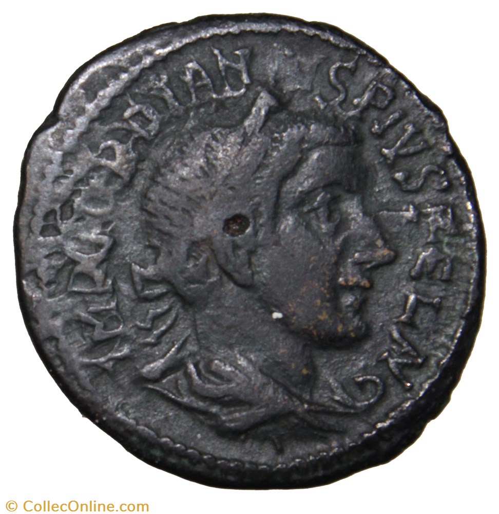 Diassaria Gordien lauré, Dieu fleuve monnaie antique av jc ap romaine provinciale diassaria gordien laure dieu fleuve