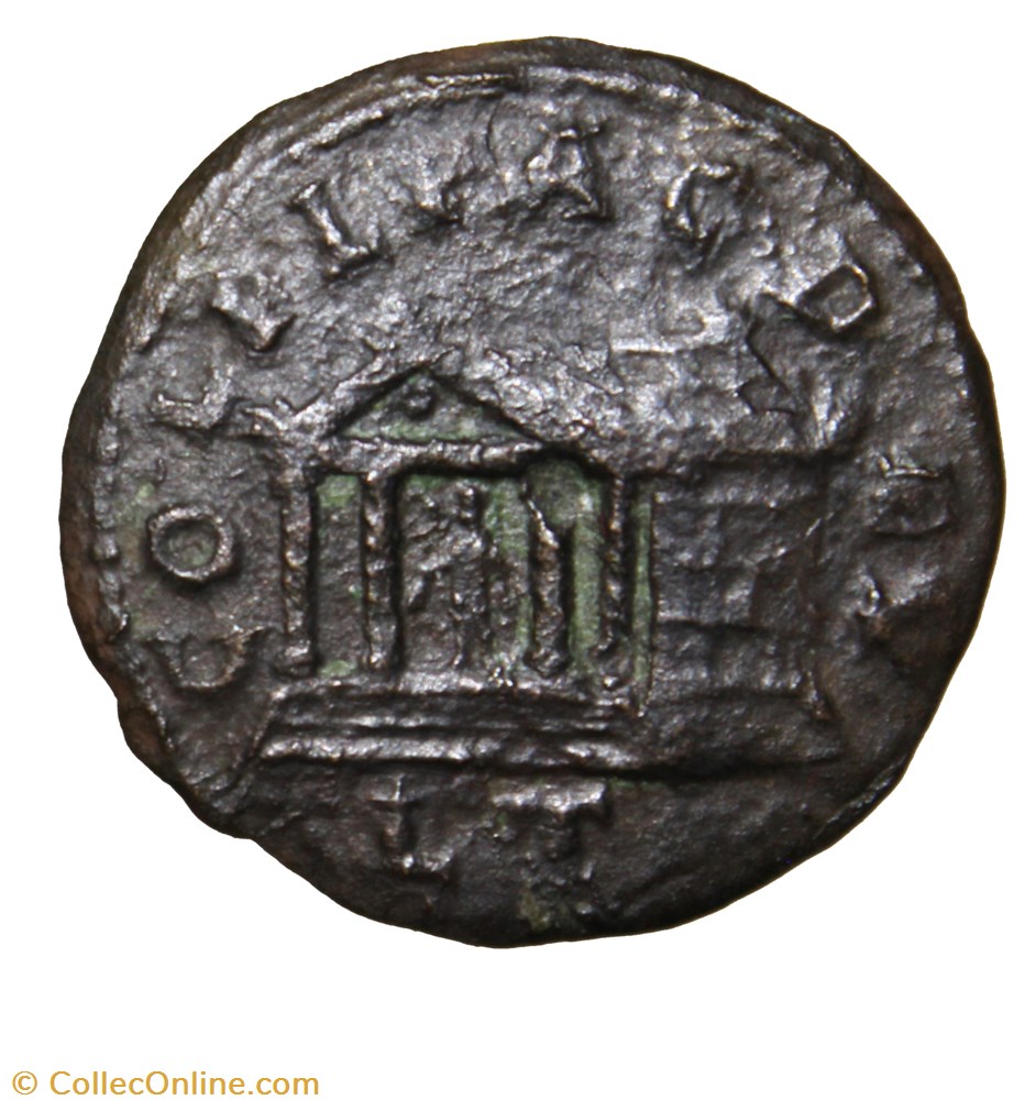 Diassaria Gordien radié, temple de divinité incertaine monnaies antiquite av jc ap romaines provinciales diassaria gordien radie temple de divinite incertaine