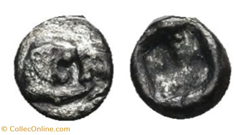 1/24 statère (myshémihekte) d'argent léger monnaies antiques grecques 1 24 statere myshemihekte argent leger