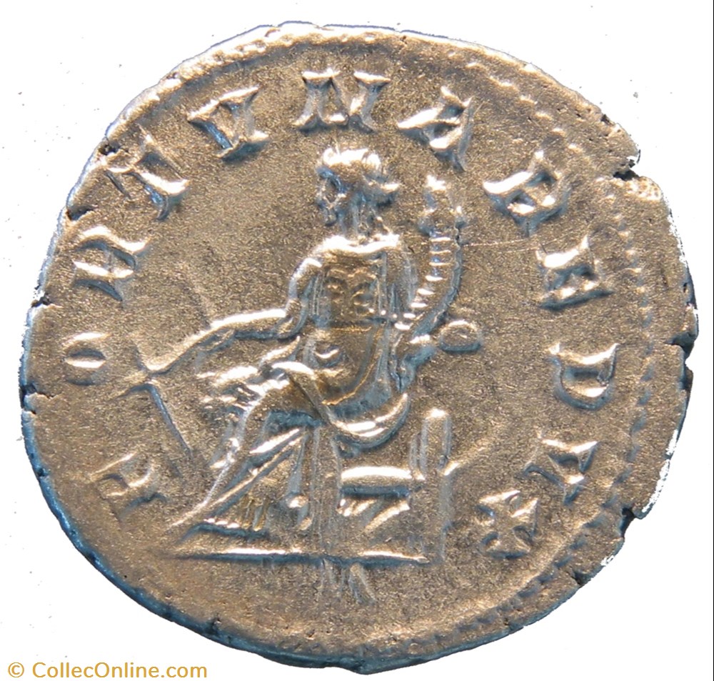 Antoninien 2eme émission phase B Fortuna fauté monnaie antique av jc ap romaine antoninien 2eme emission phase b fortuna faute