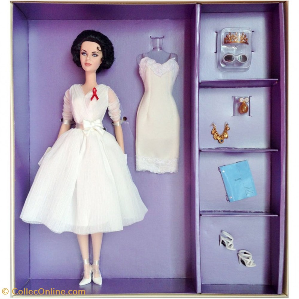 2012 - SKU # W3471 - ELIZABETH TAYLOR WHITE DIAMONDS DOLL jeux de societe jouets poupees 2012 sku w3471 elizabeth taylor white diamonds doll