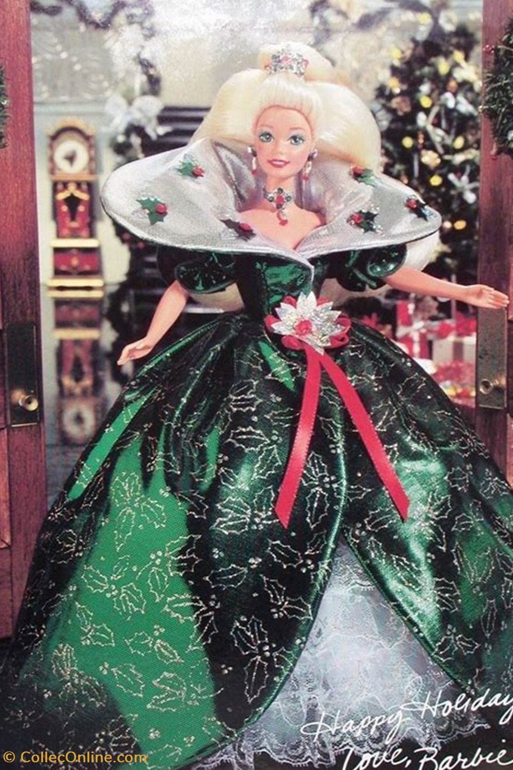 x1995 - HAPPY HOLIDAYS 1995 BARBIE DOLL - SKU 14123 jeux de societe jouets poupees x1995 happy holidays 1995 barbie doll sku 14123