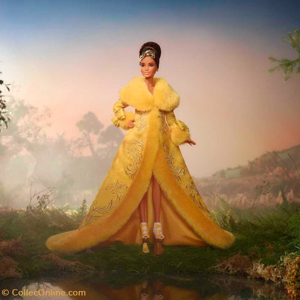 jeux societe jouets poupees x2022 guo pei barbie doll wearing golden yellow gown sku hbx99