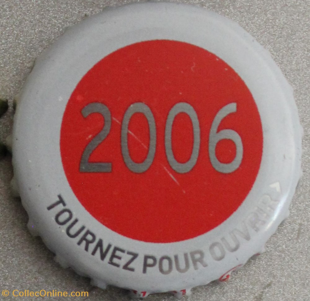capsules muselets biere 2006 texte gris argente sur fond rouge 70eme anniversaire 1947 2017 brasserie kronembourg france