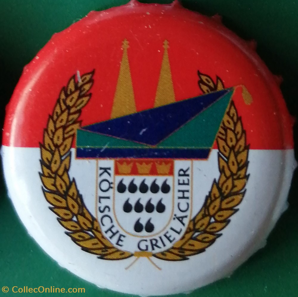 GILDEN KOLSCH rouge Blanche série karneval 2015 couronne de blé clochet Allemagne capsules muselets biere gilden kolsch rouge blanche serie karneval 2015 couronne de ble clochet allemagne