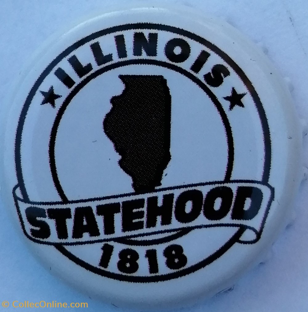 capsules muselets biere statehood blanche serie etats us illinois usa