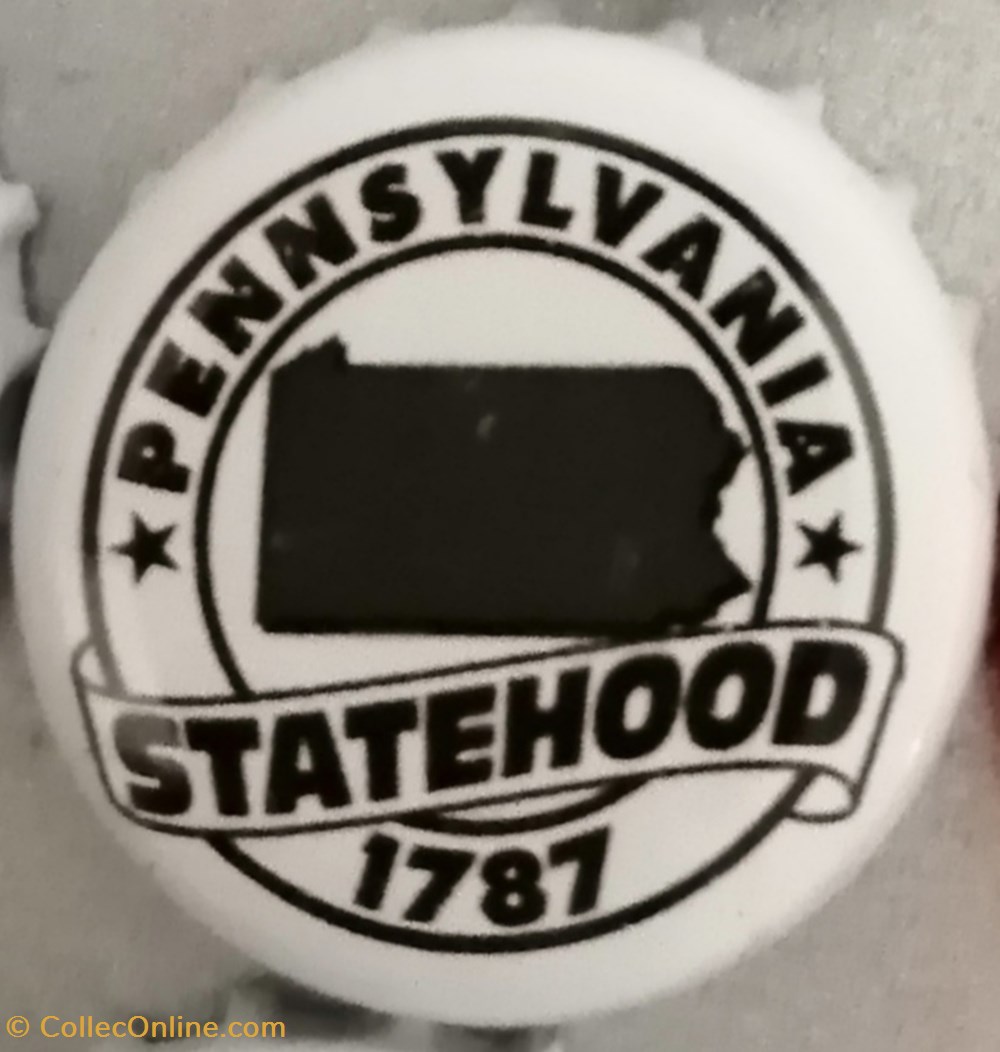 capsules muselets biere statehood blanche serie etats us pennsylvania usa