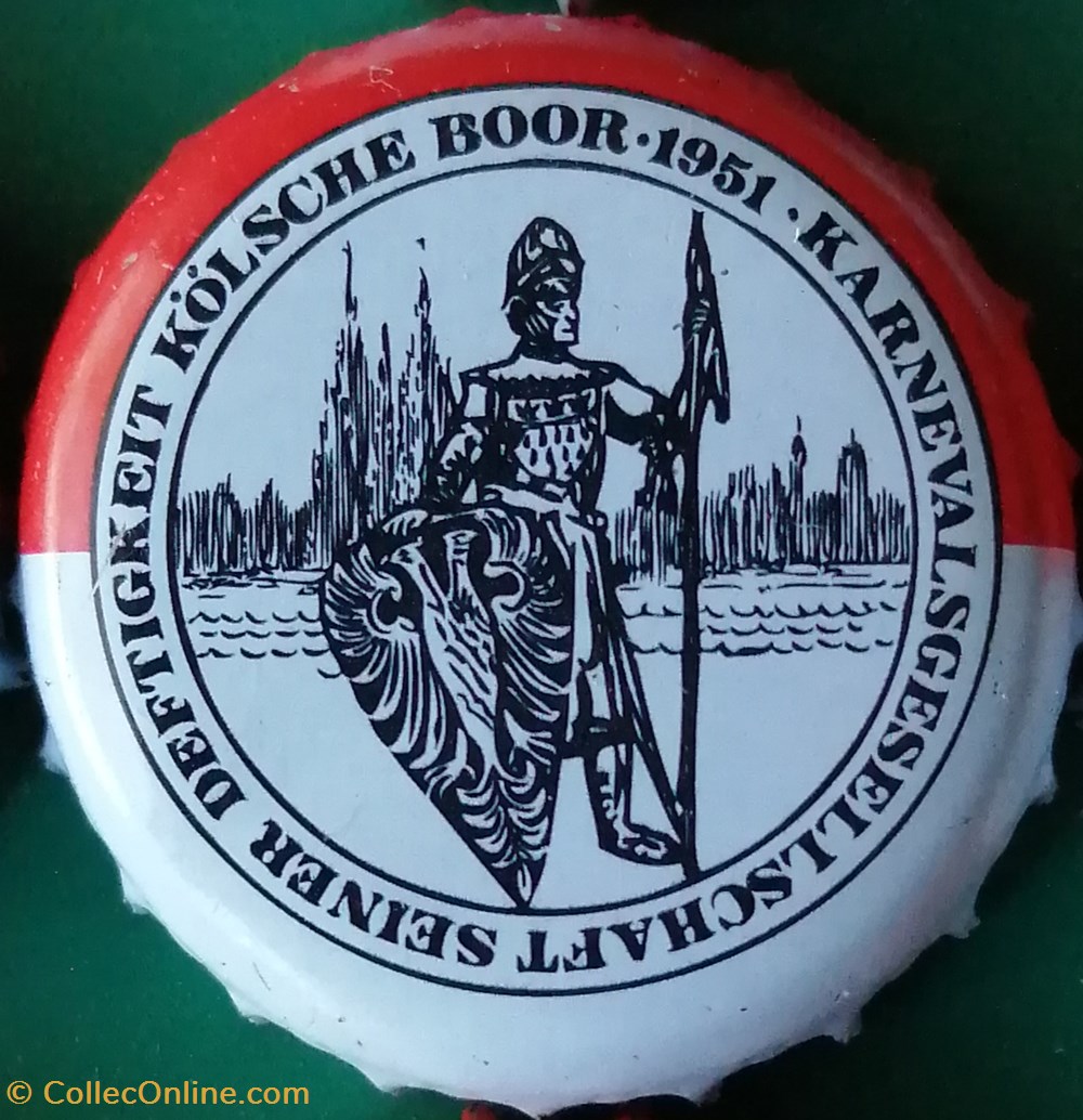 GILDEN KOLSCH rouge Blanche série karneval 2015 garde bouclier lance Allemagne capsules muselets biere gilden kolsch rouge blanche serie karneval 2015 garde bouclier lance allemagne