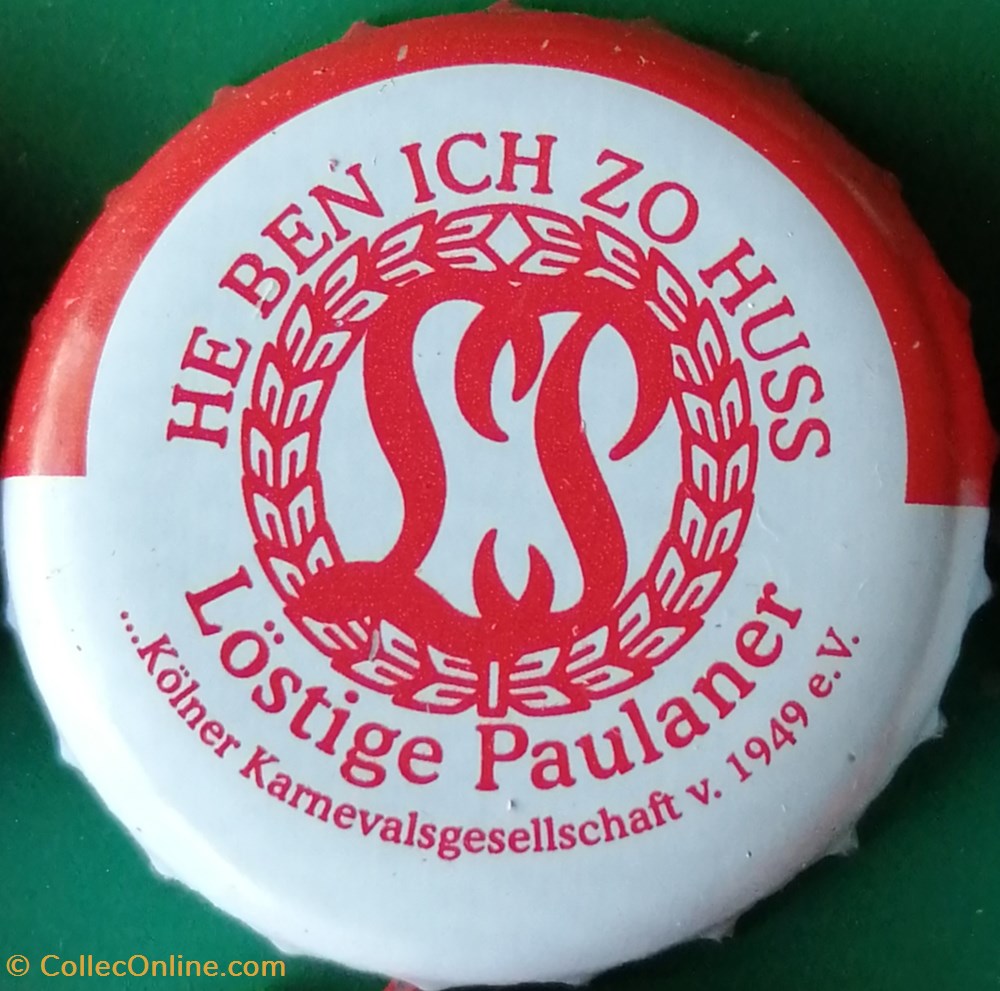 GILDEN KOLSCH rouge blanche série karneval 2015 lostige paulaner Allemagne capsules muselets biere gilden kolsch rouge blanche serie karneval 2015 lostige paulaner allemagne