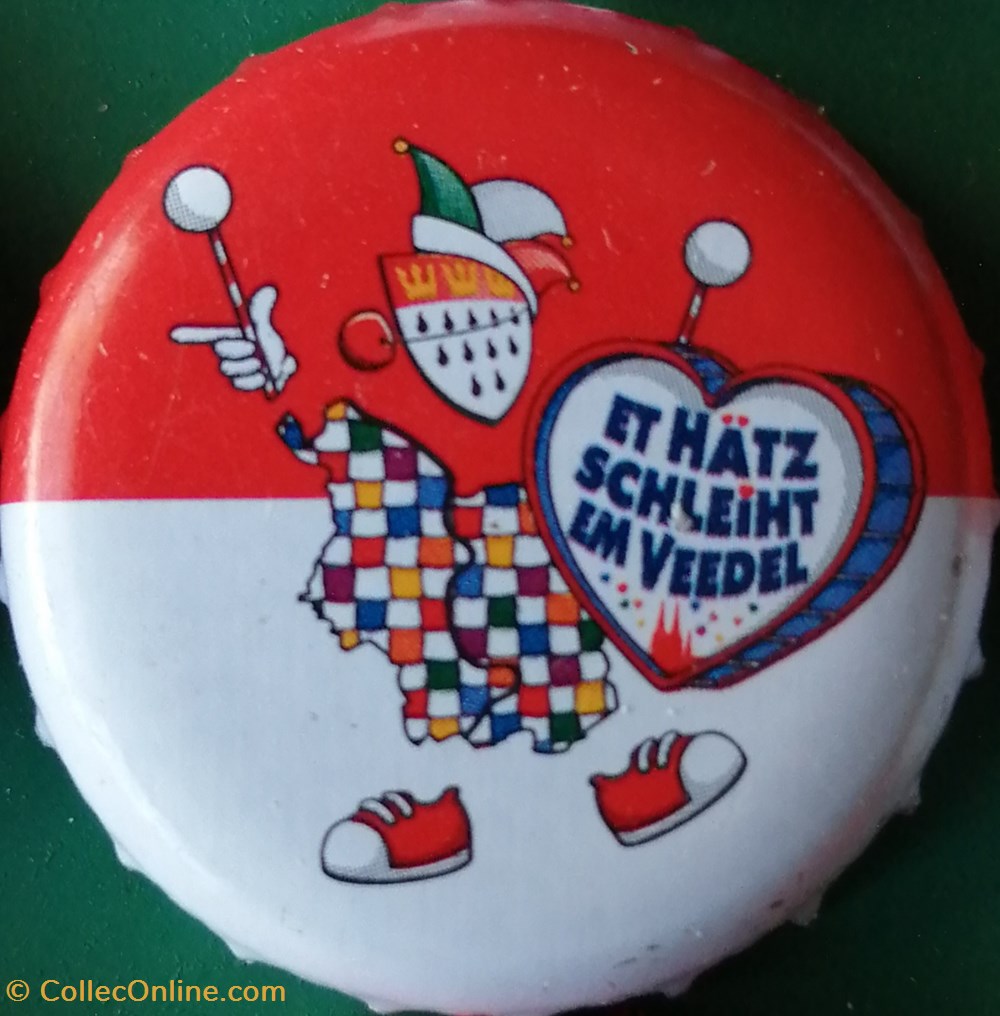 capsules muselets biere gilden kolsch rouge blanche serie karneval 2015 clown tambour coeur allemagne
