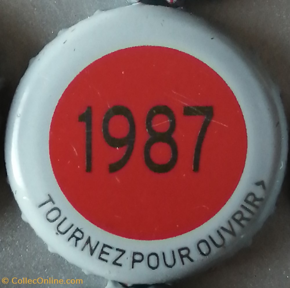 capsules muselets biere france serie grise 1987
