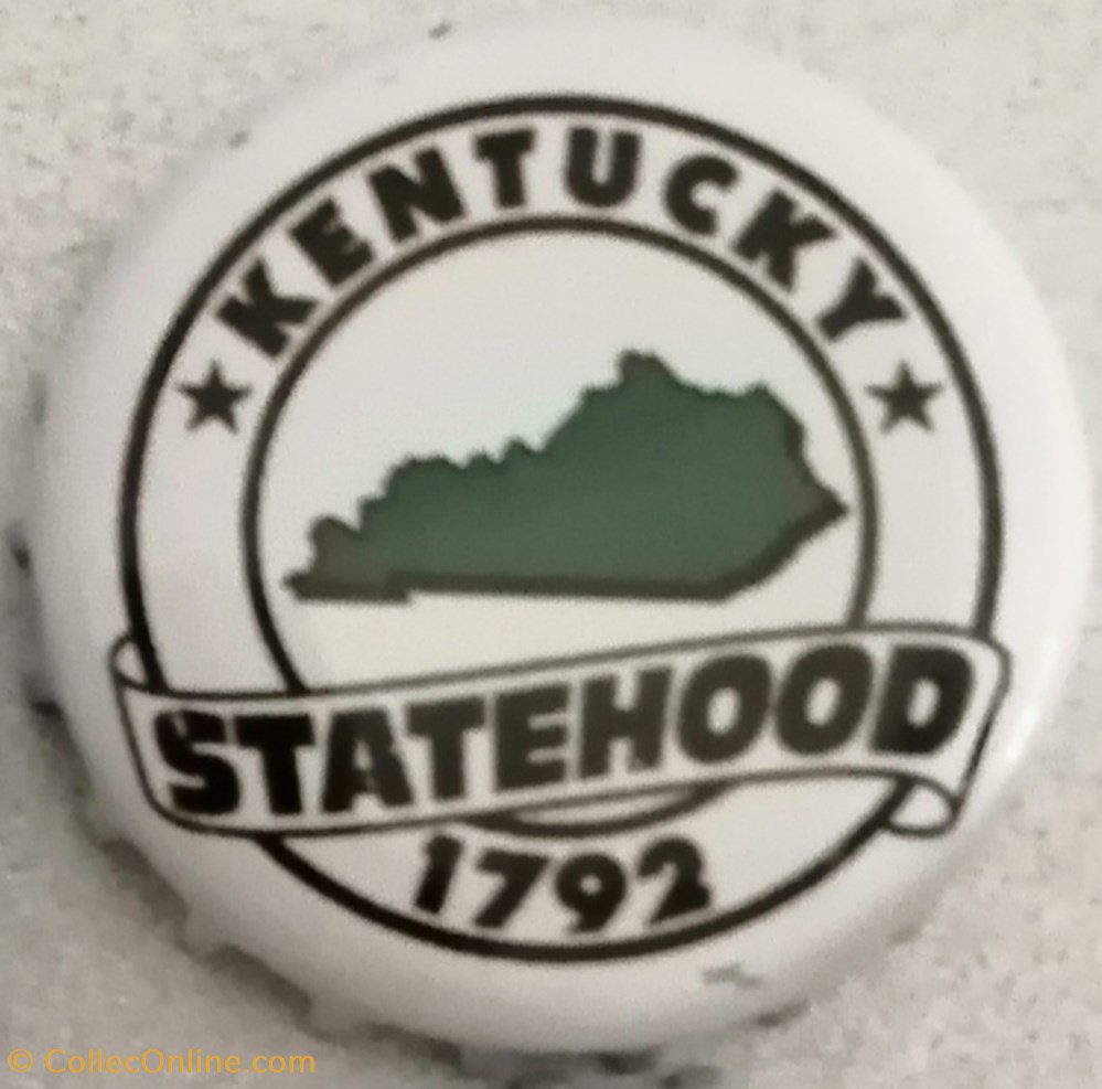 capsules muselets biere statehood blanche serie etats us kentucky usa