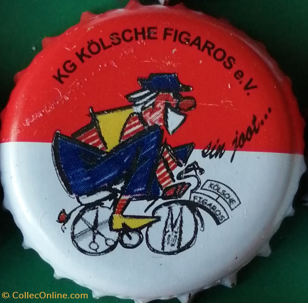 capsules muselets biere gilden kolsch rouge blanche serie karneval 2015 clown velo allemagne