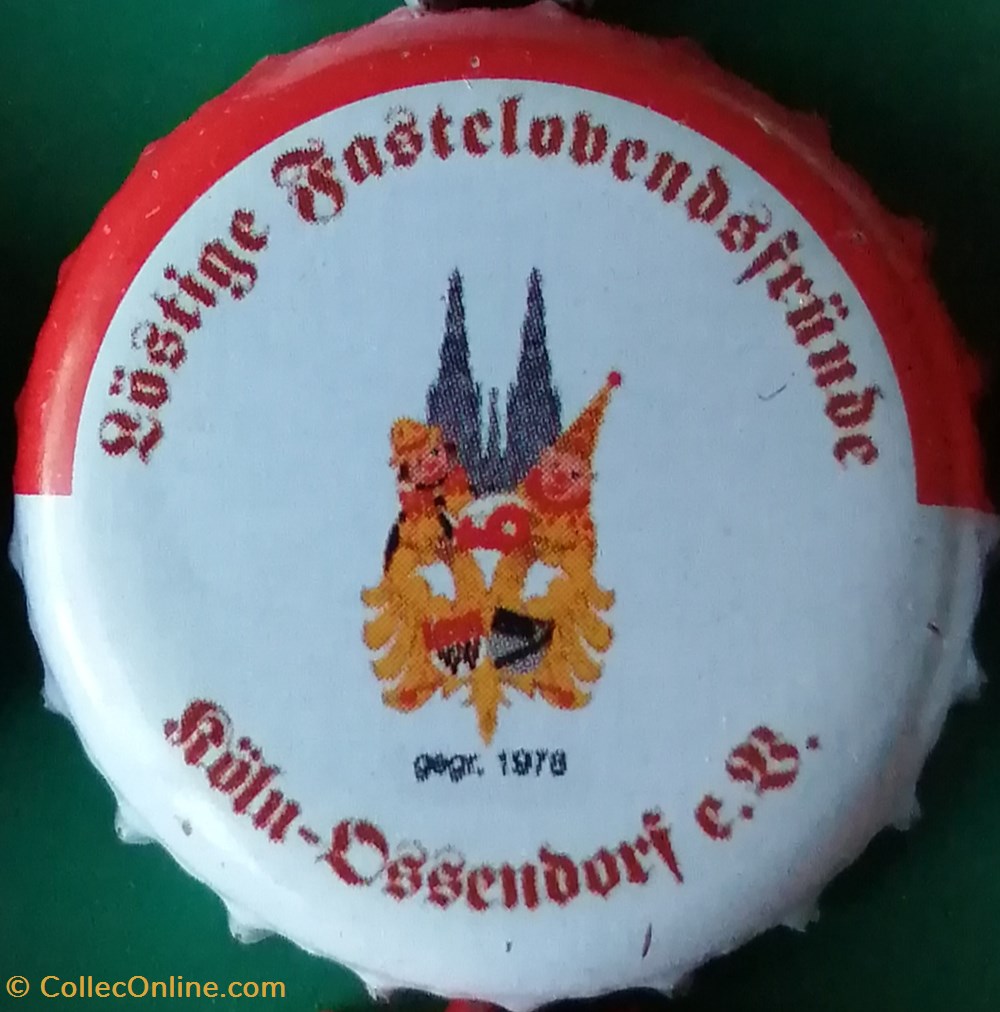 capsules muselets biere gilden kolsch rouge blanche serie karneval 2015 2 clowns eglise allemagne