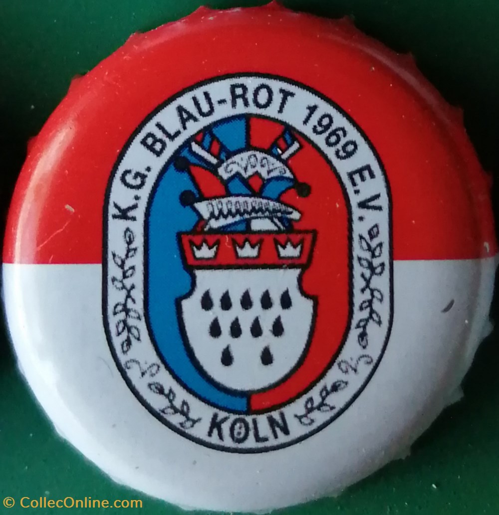 GILDEN KOLSCH rouge Blanche série karneval 2015 blazon Blau-Rot Allemagne capsules muselets biere gilden kolsch rouge blanche serie karneval 2015 blazon blau rot allemagne