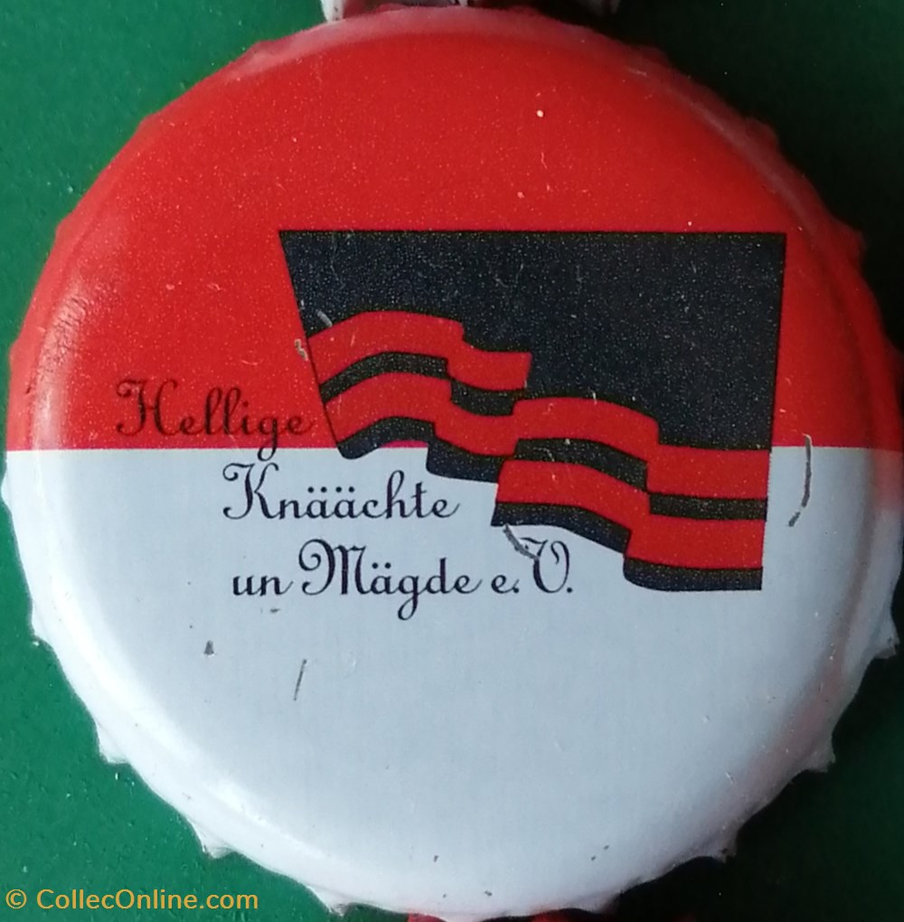 capsules muselets biere gilden kolsch rouge blanche serie karneval 2015 drapea noir rouge allemagne