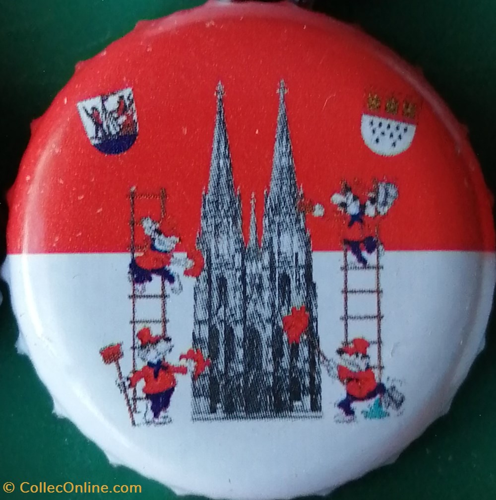GILDEN KOLSCH rouge Blanche série karneval 2015 église échafaudage Allemagne capsules muselets biere gilden kolsch rouge blanche serie karneval 2015 eglise echafaudage allemagne