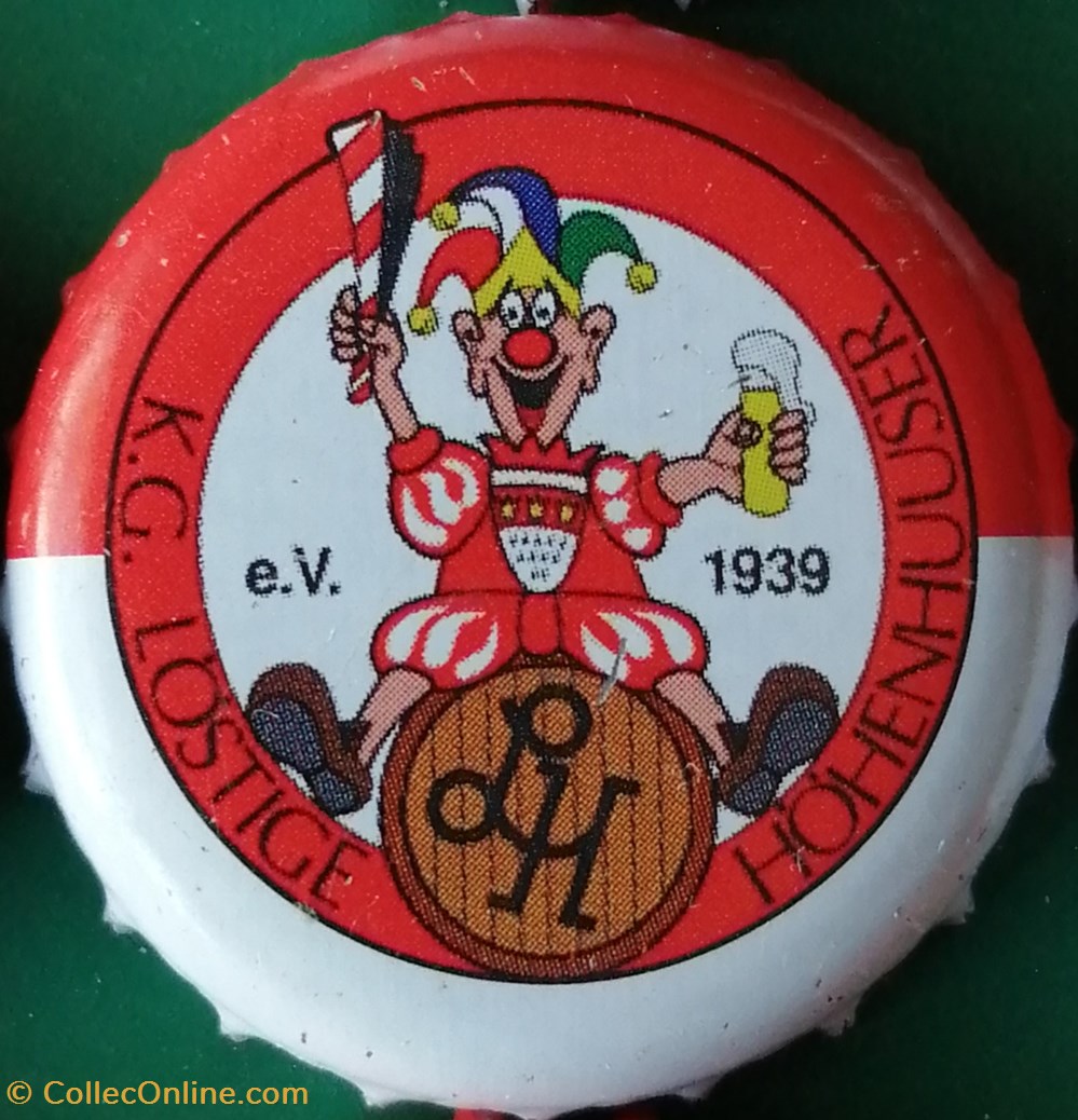 GILDEN KOLSCH rouge Blanche série karneval 2015 fou tonneau LH Allemagne capsules muselets biere gilden kolsch rouge blanche serie karneval 2015 fou tonneau lh allemagne