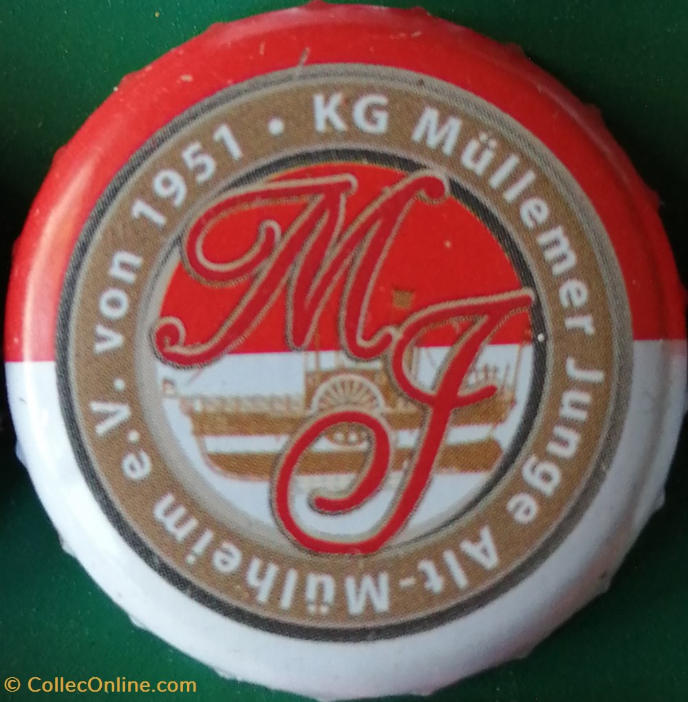capsules muselets biere gilden kolsch rouge blanche serie karneval 2015 bateau mj allemagne