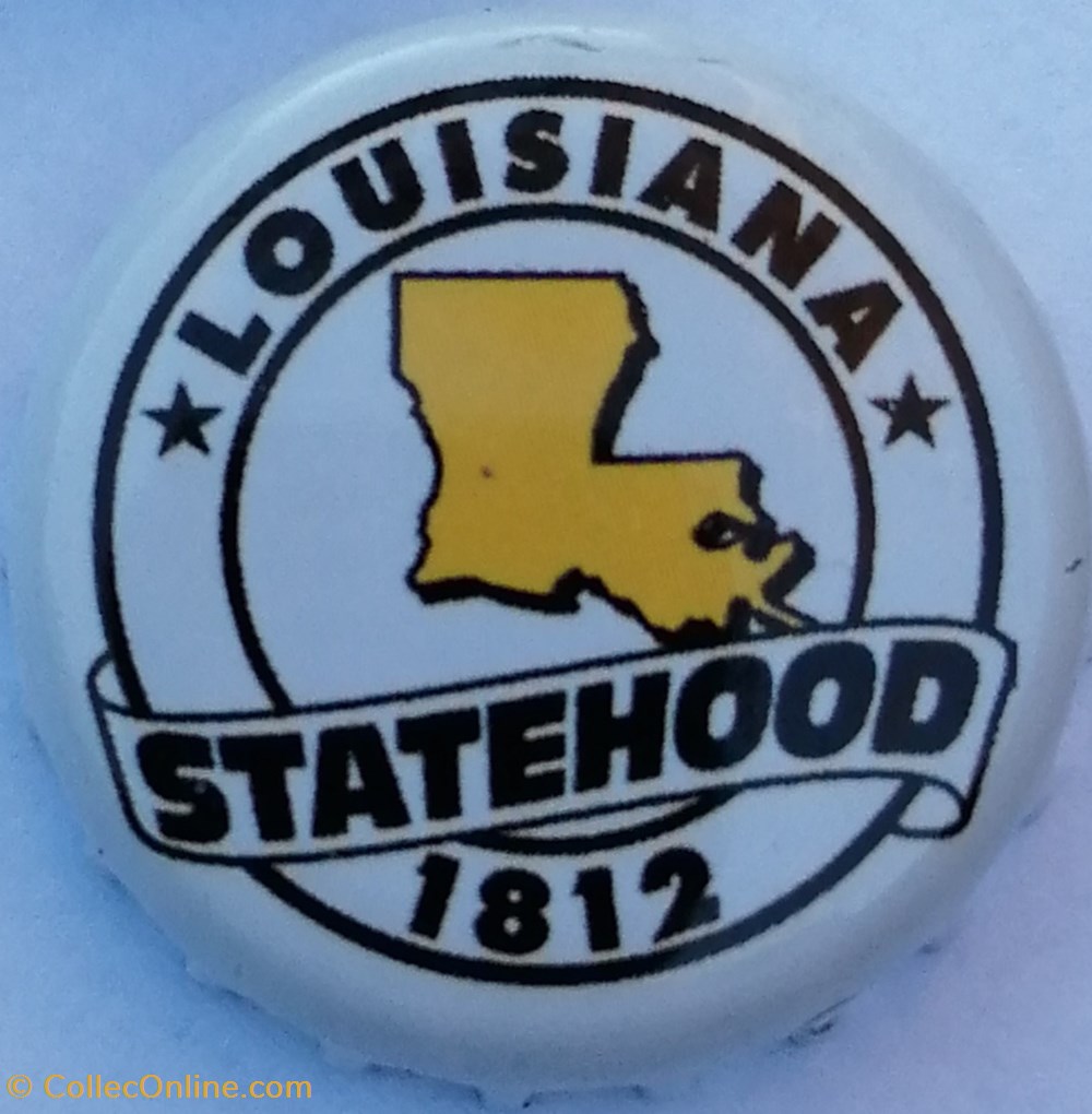 capsules muselets biere statehood blanche serie etats us louisiana usa