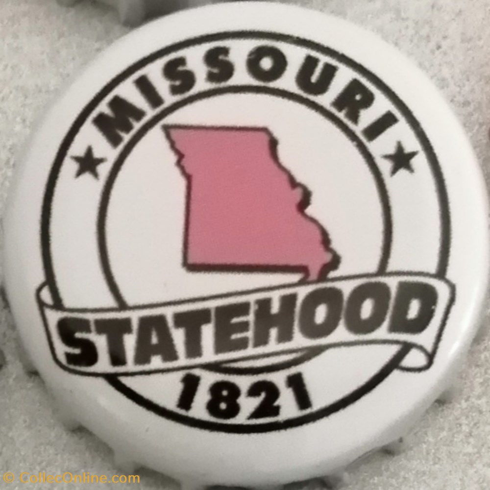 STATEHOOD-blanche-série États Us-Missouri-USA capsules muselets biere statehood blanche serie etats us missouri usa