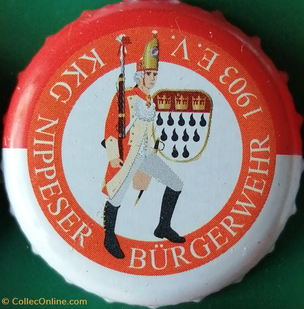 GILDEN KOLSCH rouge Blanche série karneval 2015 soldat KKG Allemagne capsules muselets biere gilden kolsch rouge blanche serie karneval 2015 soldat kkg allemagne