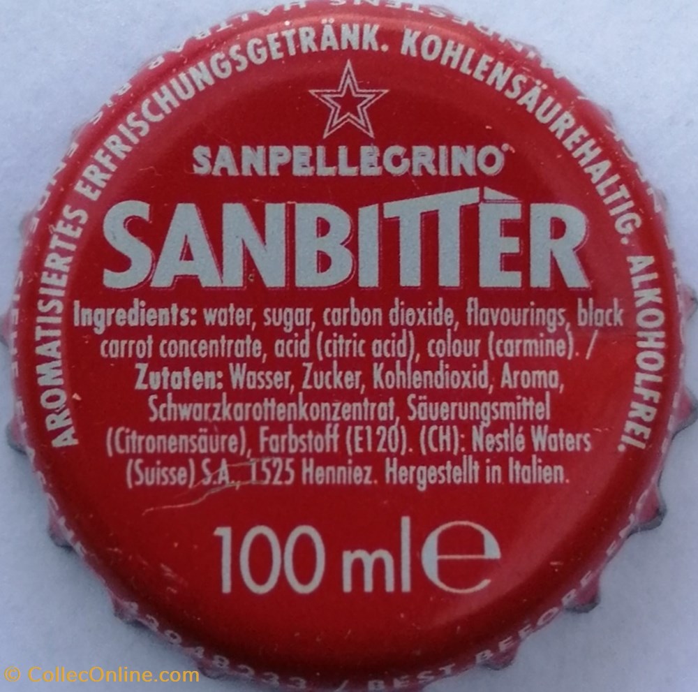 capsules muselets soda et autres boisson sanbitter