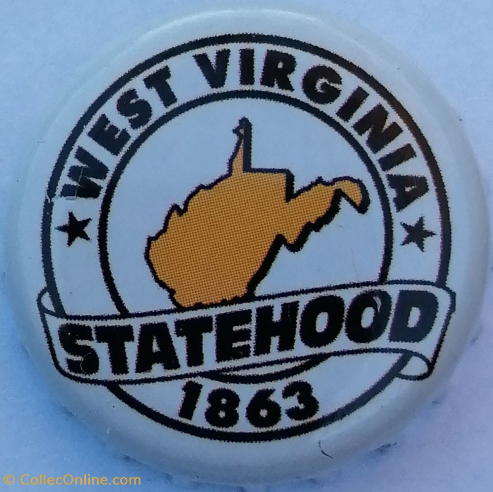 capsules muselets biere statehood blanche serie etats us west virginia usa