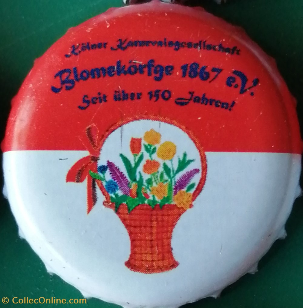 GILDEN KOLSCH rouge Blanche série karneval 2015 panier fleurs Allemagne capsules muselets biere gilden kolsch rouge blanche serie karneval 2015 panier fleurs allemagne