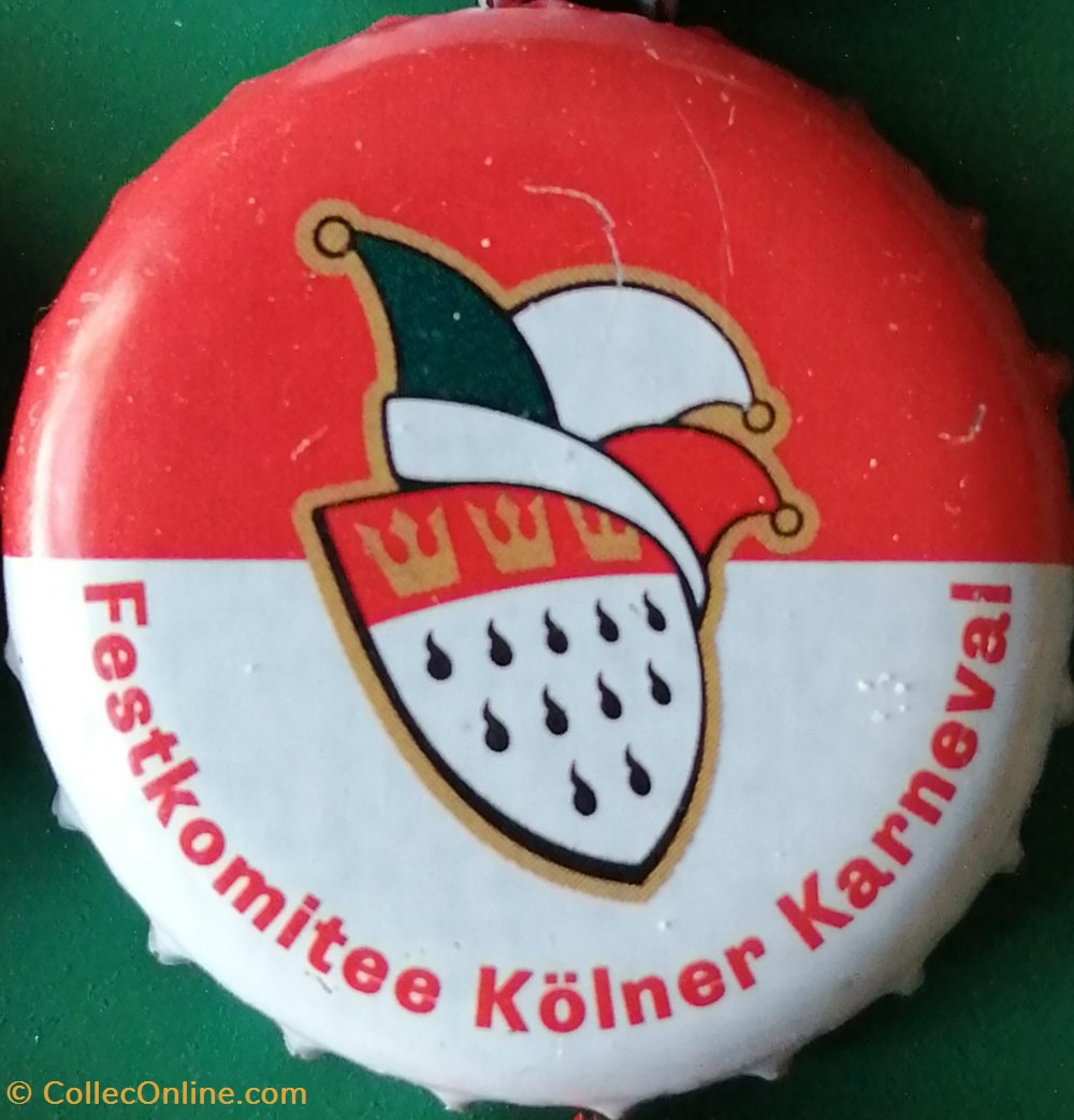 capsules muselets biere gilden kolsch rouge blanche serie karneval 2015 blazon chapeau fou allemagne