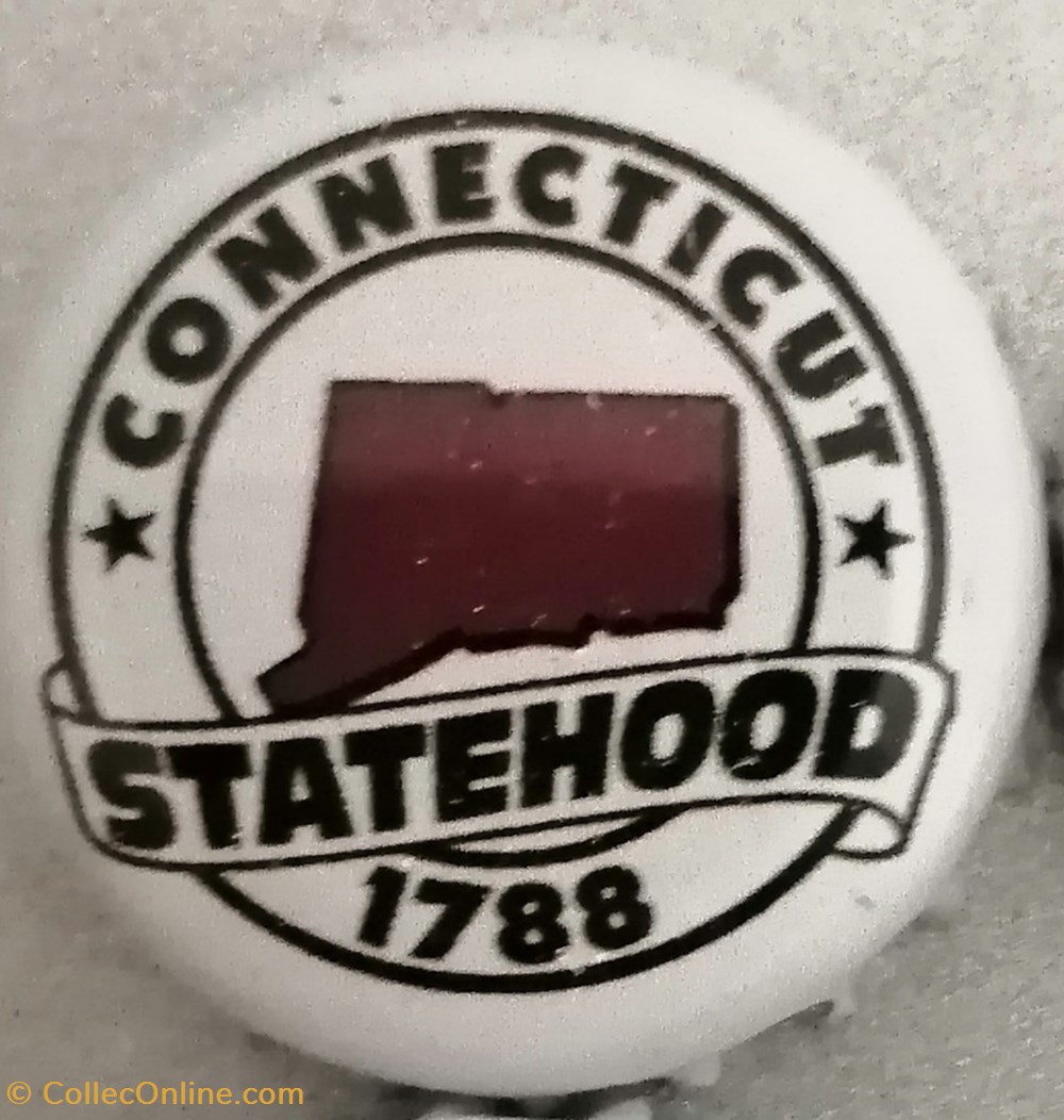 STATEHOOD-blanche-série États Us-Connecticut-USA capsules muselets biere statehood blanche serie etats us connecticut usa