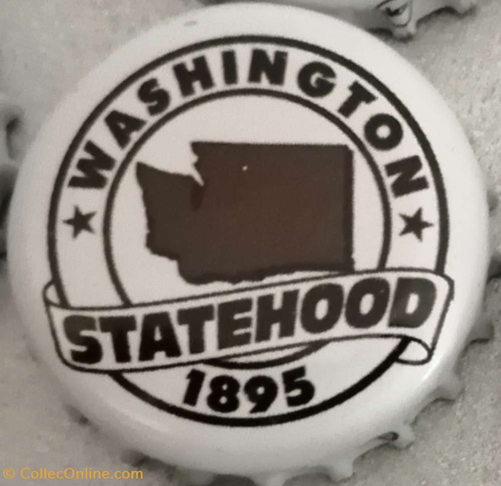 STATEHOOD-blanche-série États Us-Washington-USA capsules muselets biere statehood blanche serie etats us washington usa