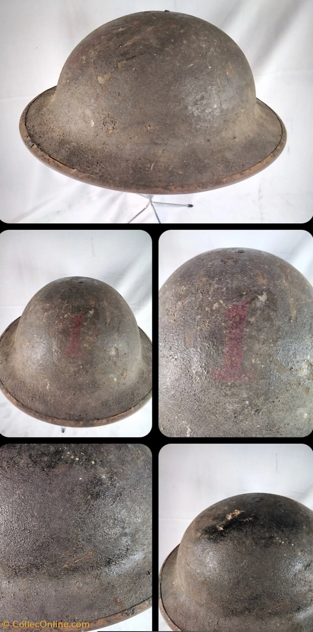 militaria helmets and headgear m1917 1st division marked