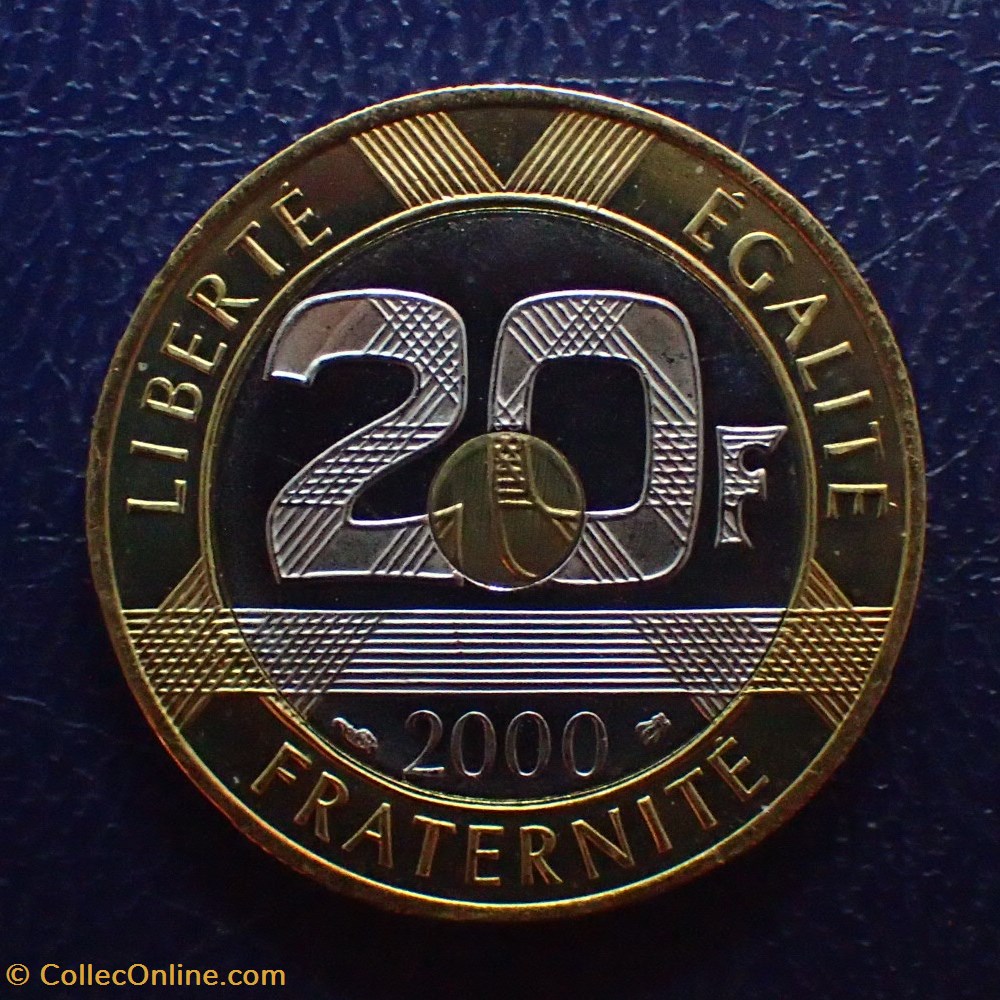 monnaies france modernes 20 francs 2000 mont saint michel