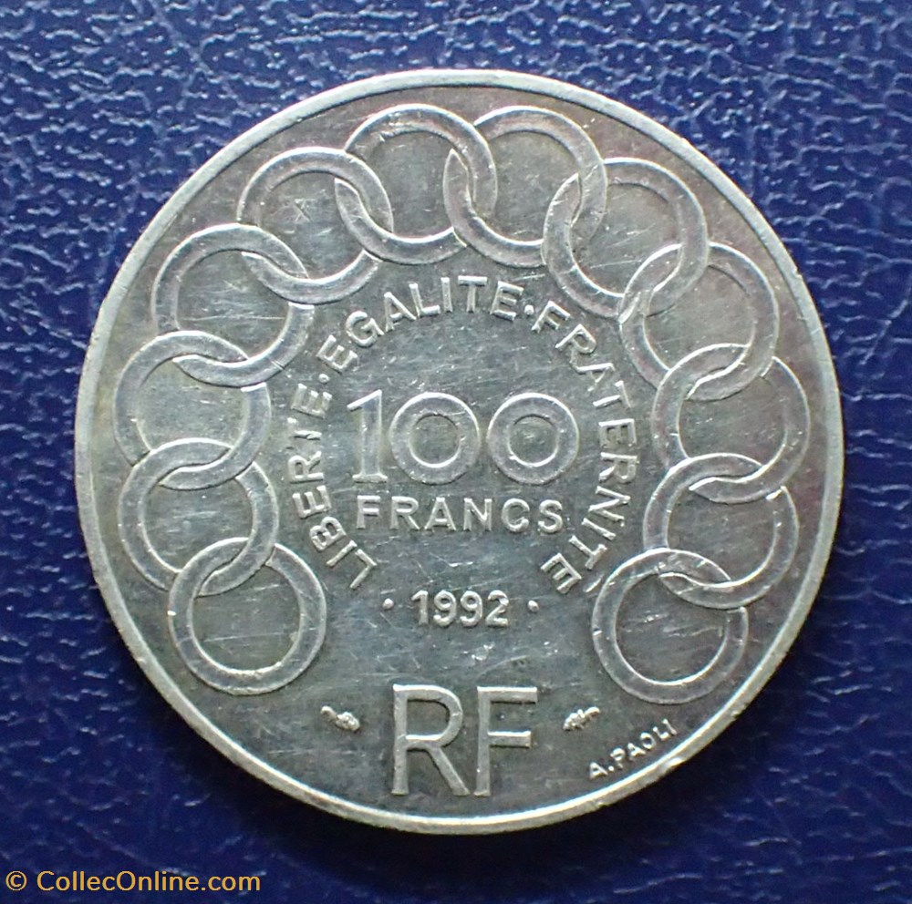 100 FRANCS 1992 Jean Monnet , Père de l'Europe monnaie france moderne 100 francs 1992 jean monnet pere de europe