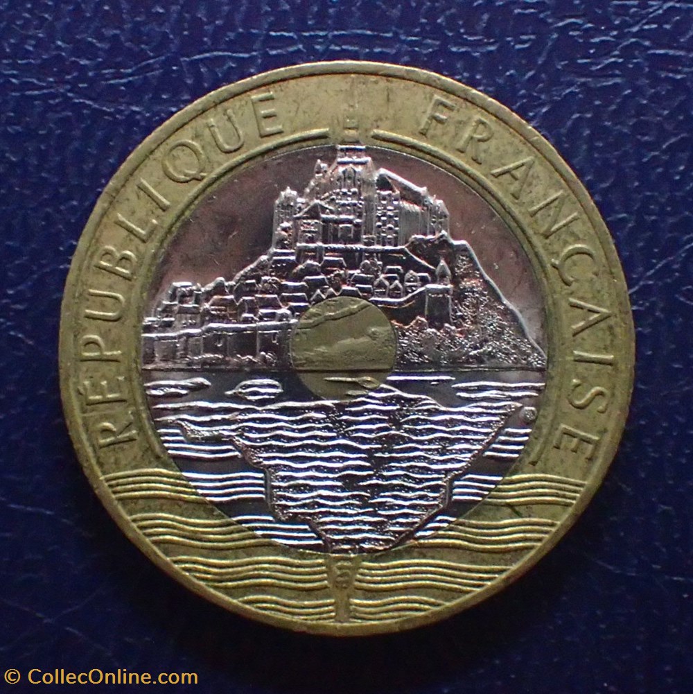 monnaies france modernes 20 francs mont saint michel 1993