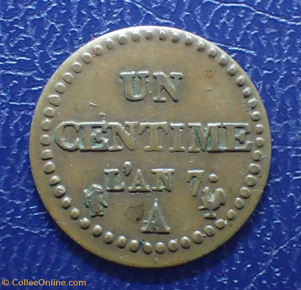 UN CENTIME Dupré An 7A monnaies france modernes un centime dupre an 7a