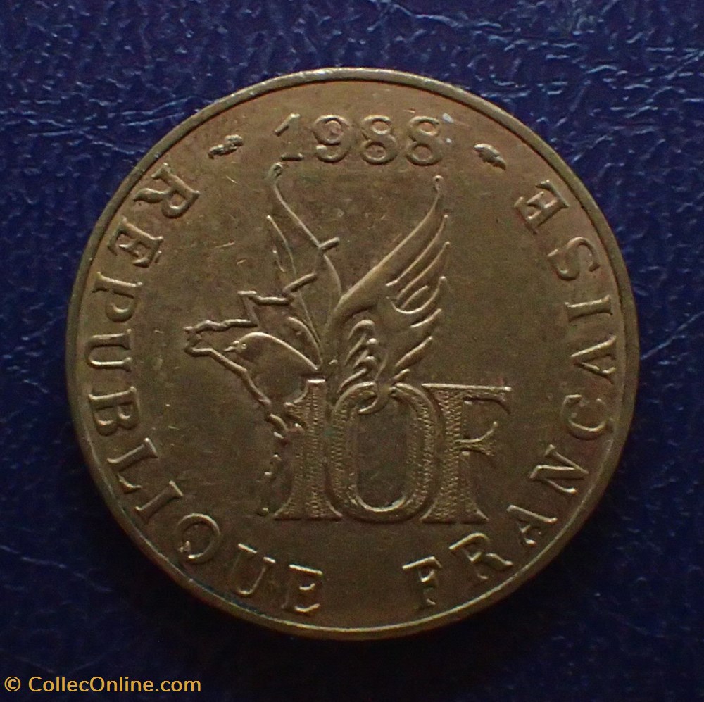 monnaies france modernes 10 francs roland garros 1988 tranche a