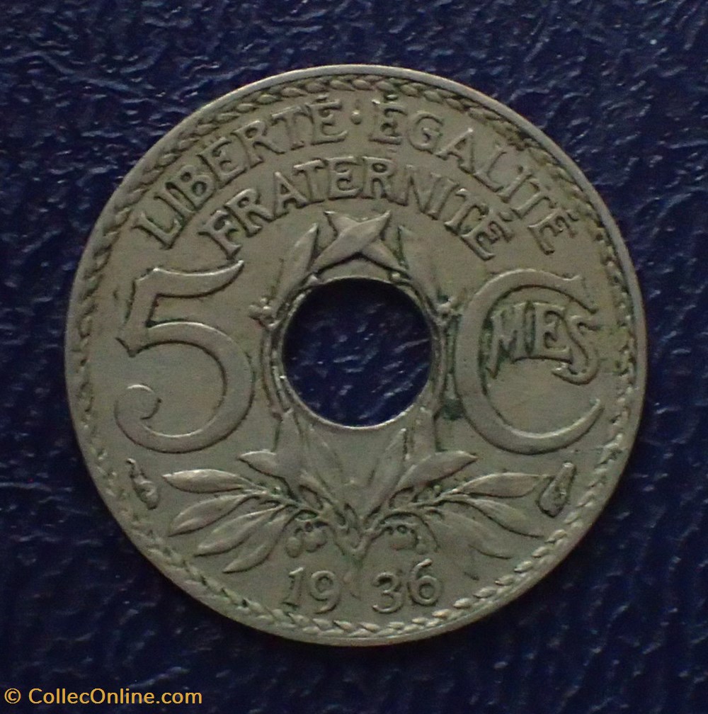 5 CENTIMES 1936 Lindauer petit module monnaies france modernes 5 centimes 1936 lindauer petit module