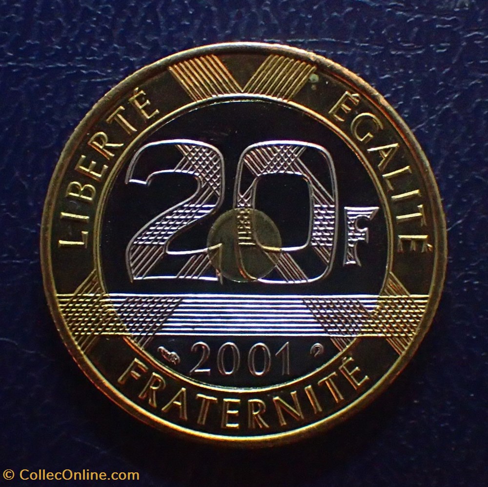monnaies france modernes 20 francs 2001 mont saint michel