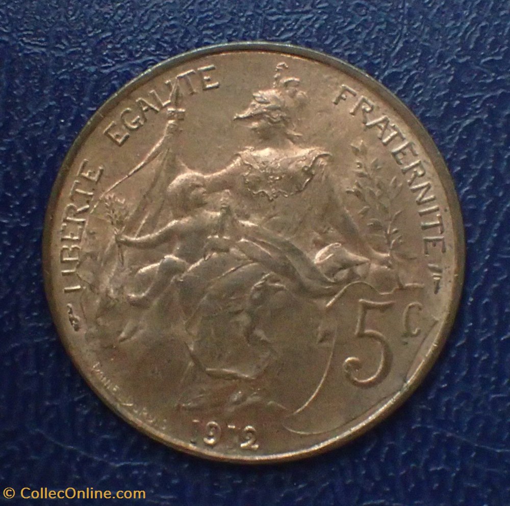 5 CENTIMES 1912 Daniel-Dupuis monnaies france modernes 5 centimes 1912 daniel dupuis