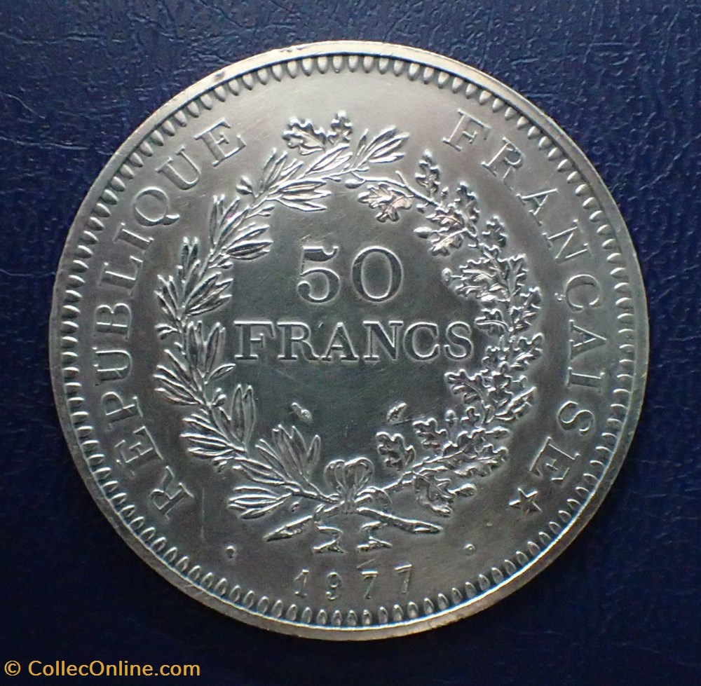 monnaies france modernes 50 francs 1977 hercule