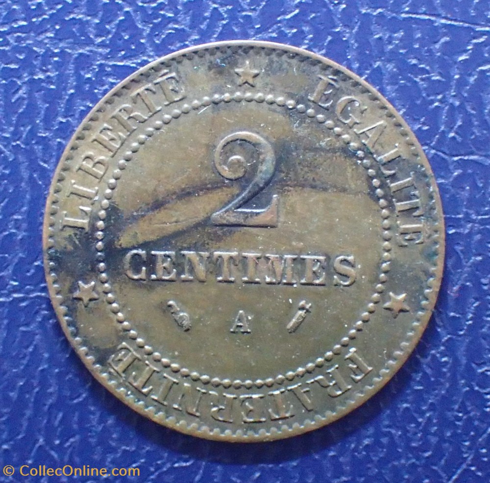 2 CENTIMES 1896 A Cérès monnaies france modernes 2 centimes 1896 a ceres