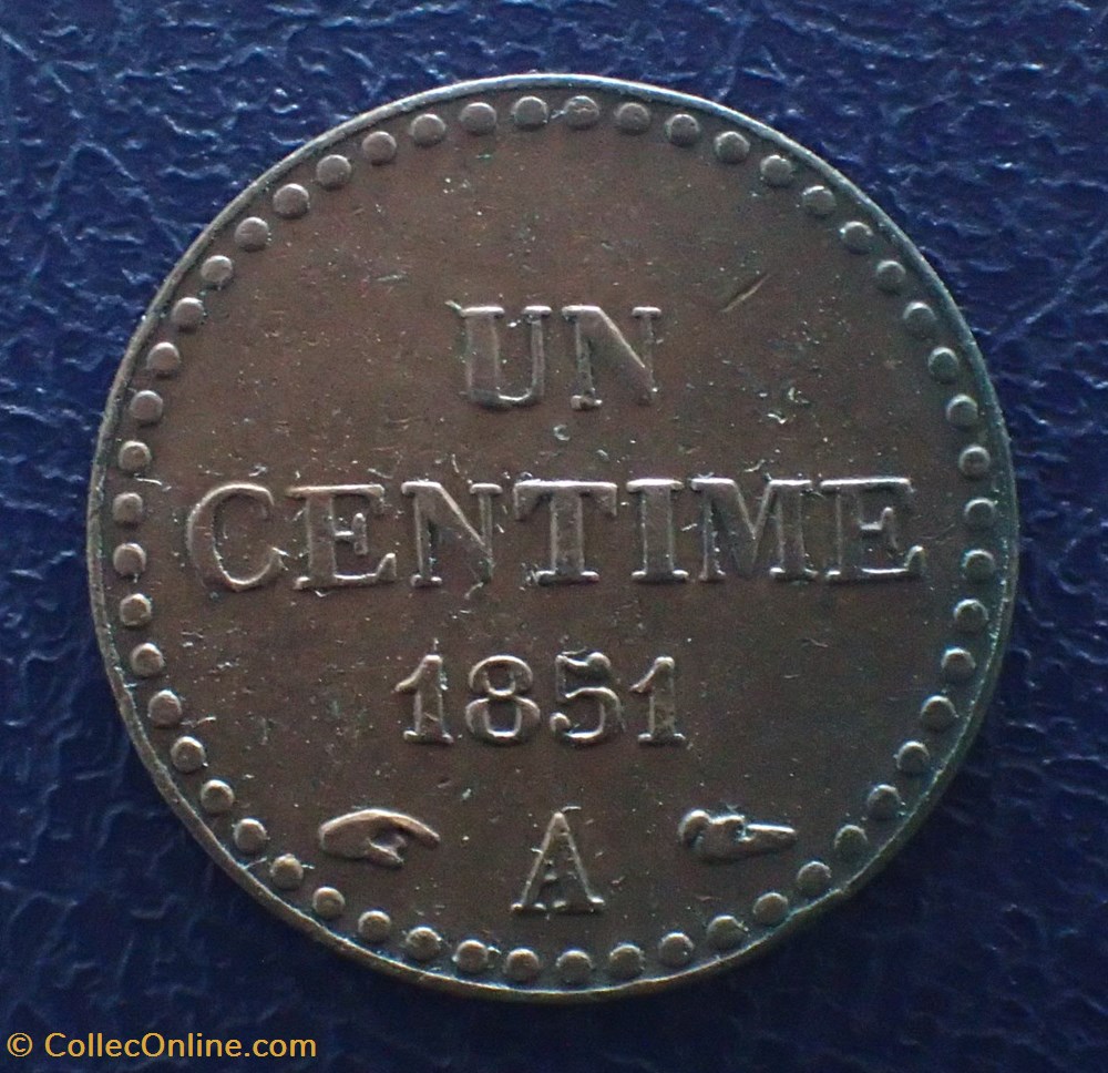 monnaie france moderne un centime 1851 a dupre
