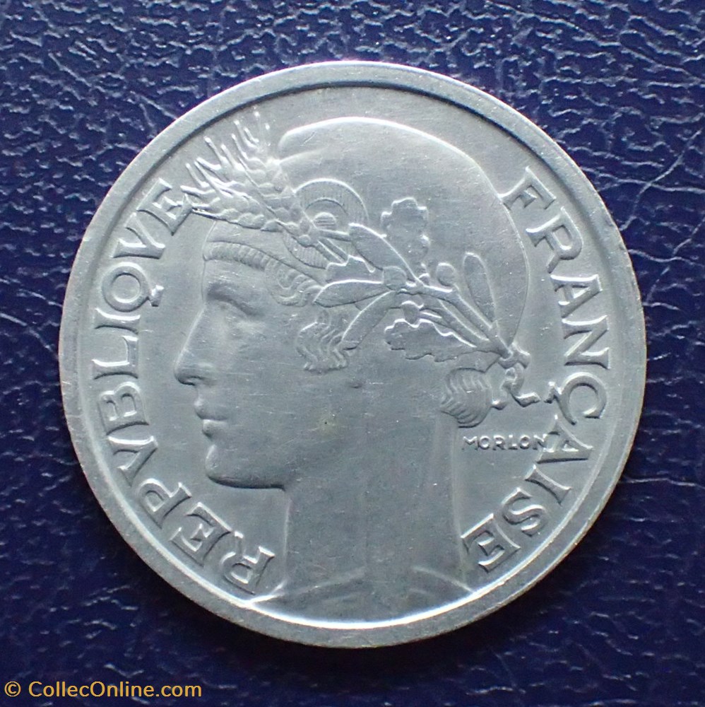 2 FRANCS 1947 Morlon en aluminium monnaie france moderne 2 francs 1947 morlon en aluminium