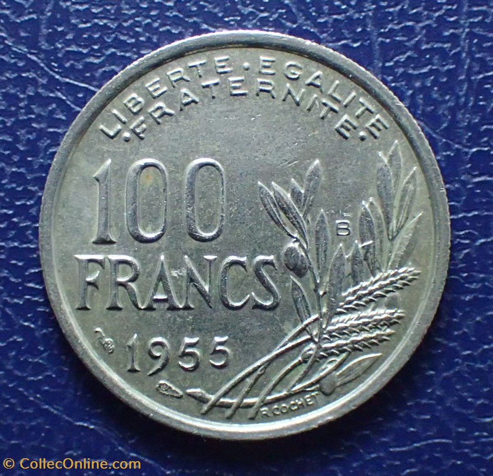 100 FRANCS 1955 B Crochet monnaies france modernes 100 francs 1955 b crochet