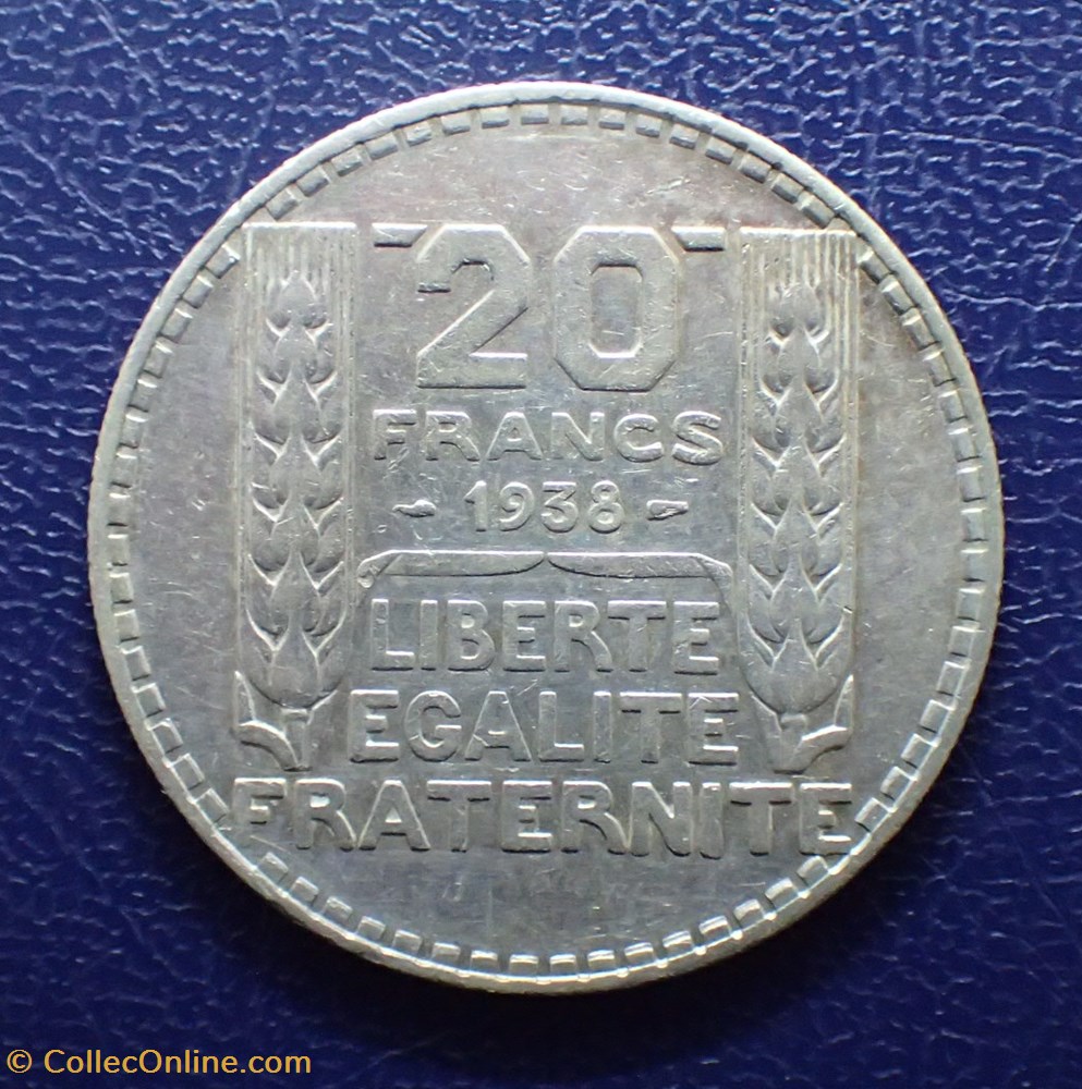 20 FRANCS 1938 Turin monnaie france moderne 20 francs 1938 turin